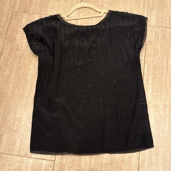 Eileen Fisher stunning beaded silk top with silk lining. - Picture 2 of 8